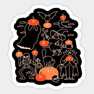 Pumpkin Party Sticker